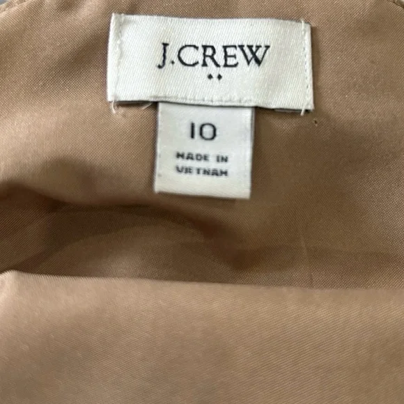 J. Crew Factory Black and Tan Animal Print Scalloped V-neck Cami Top Size 10 - Picture 6 of 7